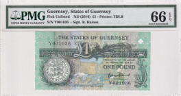 Guernsey, 1 Pound, 2016, UNC, pNew
UNC
PMG 66 EPQ
Estimate: $25-50