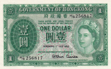 Hong Kong, 1 Dollar, 1952, AUNC, p324Aa
AUNC
Queen Elizabeth II. Potrait
Estimate: $20-40