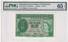 Hong Kong, 1 Dollar, 1956/1959, UNC, p324Ab
UNC
PMG 65 EPQ
Estimate: $75-150