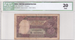 India, 5 Rupees, 1937, FINE, p18a
FINE
ICG 20
Estimate: $175-350