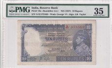 India, 10 Rupees, 1937, VF, p19a
VF
PMG 35
Estimate: $30-60
