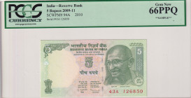 India, 5 Rupees, 2010, UNC, p94A
UNC
PCGS 66 PPQ
Estimate: $25-50