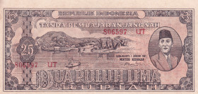 Indonesia, 25 Rupiah, 1947, AUNC, p23
AUNC
World War 2, Slightly stained
Estimate: $75-150