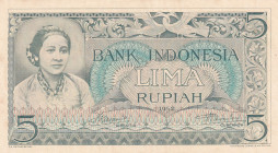 Indonesia, 5 Rupiah, 1952, AUNC, p42
AUNC
Slightly stained
Estimate: $80-160