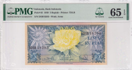 Indonesia, 5 Rupiah, 1959, UNC, p65
UNC
PMG 65 EPQ
Estimate: $25-50