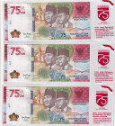 Indonesia, 75.000 Rupiah, 2020, UNC, pNew, (Total 3 consecutive banknotes)
UNC
3 banknote in its special packaging
Estimate: $30-60