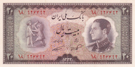 Iran, 20 Rials, 1954, UNC, p65
UNC
Estimate: $15-30