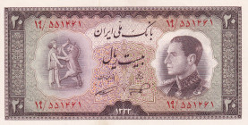 Iran, 20 Rials, 1954, UNC, p65
UNC
Estimate: $35-70