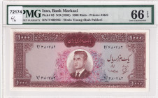 Iran, 1.000 Rials, 1965, UNC, p83
UNC
PMG 66 EPQ
Estimate: $550-1100