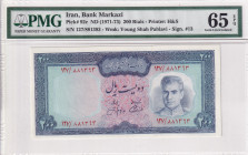 Iran, 200 Rials, 1971/1973, UNC, p92c
UNC
PMG 65 EPQ
Estimate: $35-70
