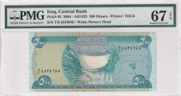Iraq, 500 Dinars, 2004, UNC, p92
UNC
PMG 67 EPQ, High condition 
Estimate: $25-50