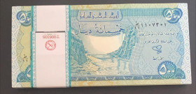 Iraq, 500 Dinars, 2004, UNC, p92, BUNDLE
UNC
(Total 100 consecutive banknotes)
Estimate: $30-60