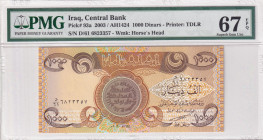 Iraq, 1.000 Dinars, 2003, UNC, p93a
UNC
PMG 67 EPQ, High condition 
Estimate: $25-50
