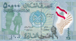 Lebanon, 50.000 Livres, 2015, UNC, p98
UNC
Commemorative and Polymer Banknote
Estimate: $30-60