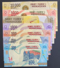Madagascar, 100-200-500-1.000-2.000-5.000-10.000 Ariary, 2017, UNC, p97-p103, (Total 7 banknotes)
UNC
Estimate: $35-70