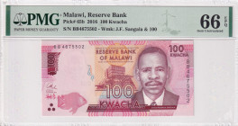 Malawi, 100 Kwacha, 2016, UNC, p65b
UNC
PMG 66 EPQ
Estimate: $25-50