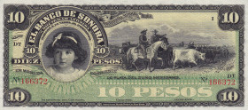 Mexico, 10 Pesos, 1898, UNC, pS420, REMAINDER
UNC
El Banco De Sonora
Estimate: $50-100