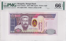 Mongolia, 5.000 Tugrik, 2018, UNC, p68d
UNC
PMG 66 EPQ
Estimate: $25-50