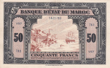 Morocco, 50 Francs, 1943, XF, p26
XF
Estimate: $50-100