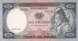 Mozambique, 1.000 Escudos, 1972, XF, p112
XF
Estimate: $25-50