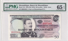 Mozambique, 50 Escudos, 1976, UNC, p116
UNC
PMG 65 EPQ
Estimate: $25-50