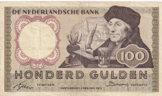 Netherlands, 100 Gulden, 1953, VF, p88
VF
There are stains and openings.
Estimate: $50-100