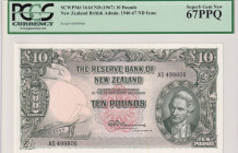 New Zealand, 10 Pounds, 1967, UNC, p161
UNC
PCGS 67 PPQ
Estimate: $500-1000