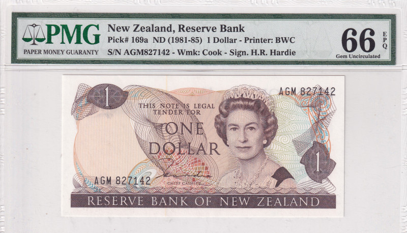 New Zealand, 1 Dollar, 1981/1985, UNC, p169a
UNC
PMG 66 EPQ, Queen Elizabeth I...