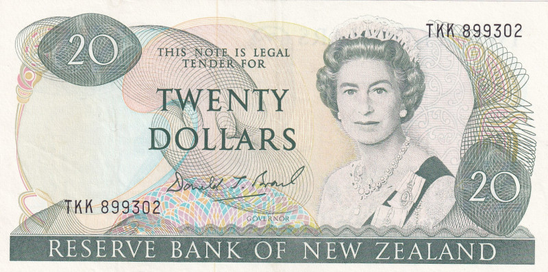 New Zealand, 20 Dollars, 1989/1992, XF, p173c
XF
Queen Elizabeth II. Potrait
...