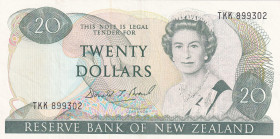 New Zealand, 20 Dollars, 1989/1992, XF, p173c
XF
Queen Elizabeth II. Potrait
Estimate: $20-40