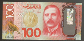 New Zealand, 100 Dollars, 2016, UNC, p195
UNC
Polymer plastics banknote
Estimate: $100-200