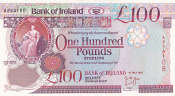 Northern Ireland, 100 Pounds, 1995, AUNC(-), p78a
AUNC(-)
Estimate: $250-500