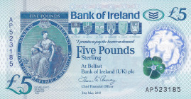 Northern Ireland, 5 Pounds, 2017, UNC, p90
UNC
Polymer plastics banknote
Estimate: $15-30