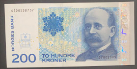 Norway, 200 Kroner, 2009, UNC, p50e
UNC
Estimate: $15-30
