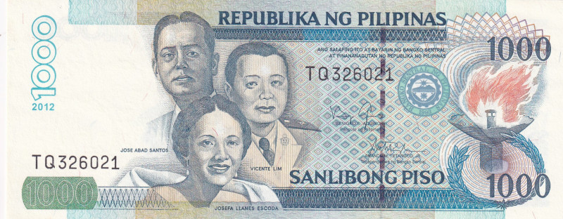 Philippines, 1.000 Piso, 2012, UNC, p197d
UNC
There are pinholes
Estimate: $3...