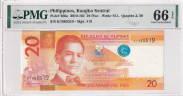 Philippines, 20 Piso, 2012, UNC, p206a
UNC
PMG 66 EPQ
Estimate: $25-50