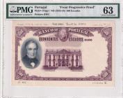 Portugal, 500 Escudos, 1932/1934, UNC, p147pp1
UNC
PMG 63, Front Progressive Proof
Estimate: $250-500