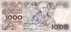 Portugal, 1.000 Escudos, 1990, UNC(-), p181h
UNC(-)
Stained
Estimate: $15-30