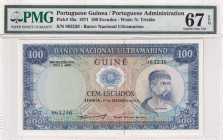 Portuguese Guinea, 100 Escudos, 1971, UNC, p45a
UNC
PMG 67 EPQ
Estimate: $50-100