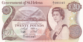Saint Helena, 20 Pounds, 1986, UNC, p10a
UNC
Queen Elizabeth II. Potrait, Light handling
Estimate: $75-150