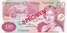 Saint Helena, 10 Pounds, 2014, UNC, p12bs, SPECIMEN
UNC
Queen Elizabeth II. Potrait
Estimate: $50-100