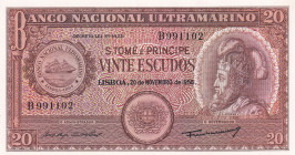 Saint Thomas & Prince, 20 Escudos, 1958, UNC, p36
UNC
Estimate: $75-150