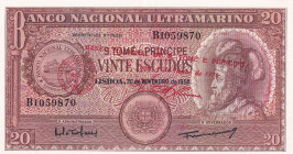 Saint Thomas & Prince, 20 Escudos, 1976, AUNC, p44
AUNC
Estimate: $75-150