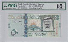 Saudi Arabia, 50 Riyals, 2012, UNC, p34c
UNC
PMG 65 EPQ
Estimate: $30-60