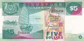 Singapore, 5 Dollars, 1997, UNC, p35
UNC
Estimate: $15-30