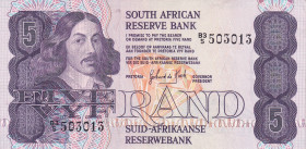 South Africa, 5 Rand, 1981/1989, UNC, p119c
UNC
Estimate: $15-30