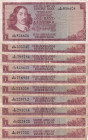 South Africa, 1 Rand, 1973/1975, p115; p116, (Total 10 banknotes)
In different condition between FINE and VF, There are blemishes, blemishes and ball...