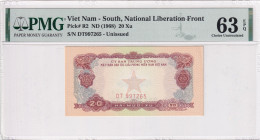 South Viet Nam, 20 Xu, 1968, UNC, pR2
UNC
PMG 63 EPQ
Estimate: $50-100