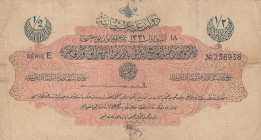 Turkey, Ottoman Empire, 1/2 Livre, 1915, FINE, p72, Talat / Panfili
FINE
V. Mehmed Reşad Period, AH: 18 October 1331, sign: Talat / Panfili, repaire...