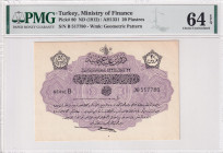 Turkey, Ottoman Empire, 20 Piastres, 1916, UNC, p80, Talat / Hüseyin Cahid
UNC
V. Mehmed Reşad Period, AH: 22 December 1331, sign: Talat / Hüseyin C...